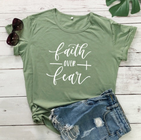 Faith Over Fear Christian T-Shirt