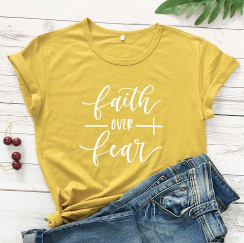 Faith Over Fear Christian T-Shirt