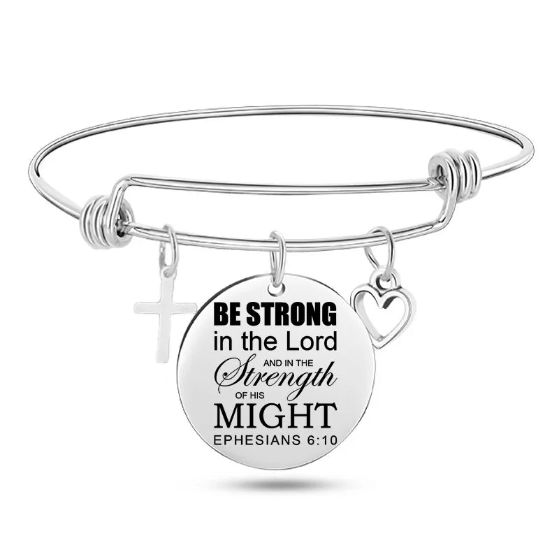 Stainless Steel Christian Charm Bracelet